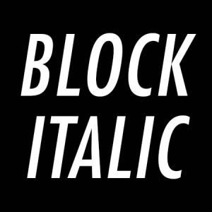 Block Italic